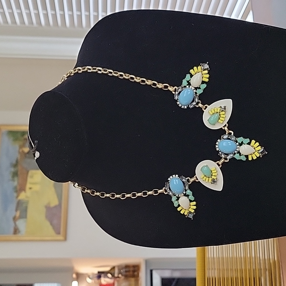 J. Crew Multicolor Crystal Necklace - Picture 1 of 7
